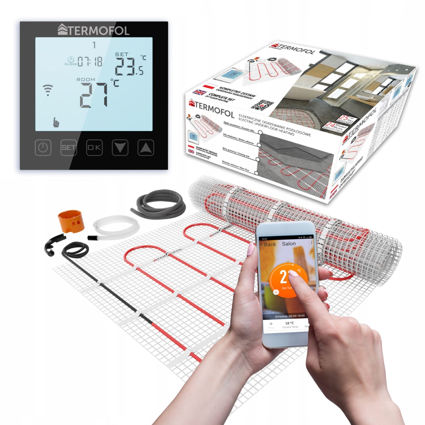 Heizmatten-Set mit WiFi-Thermostat