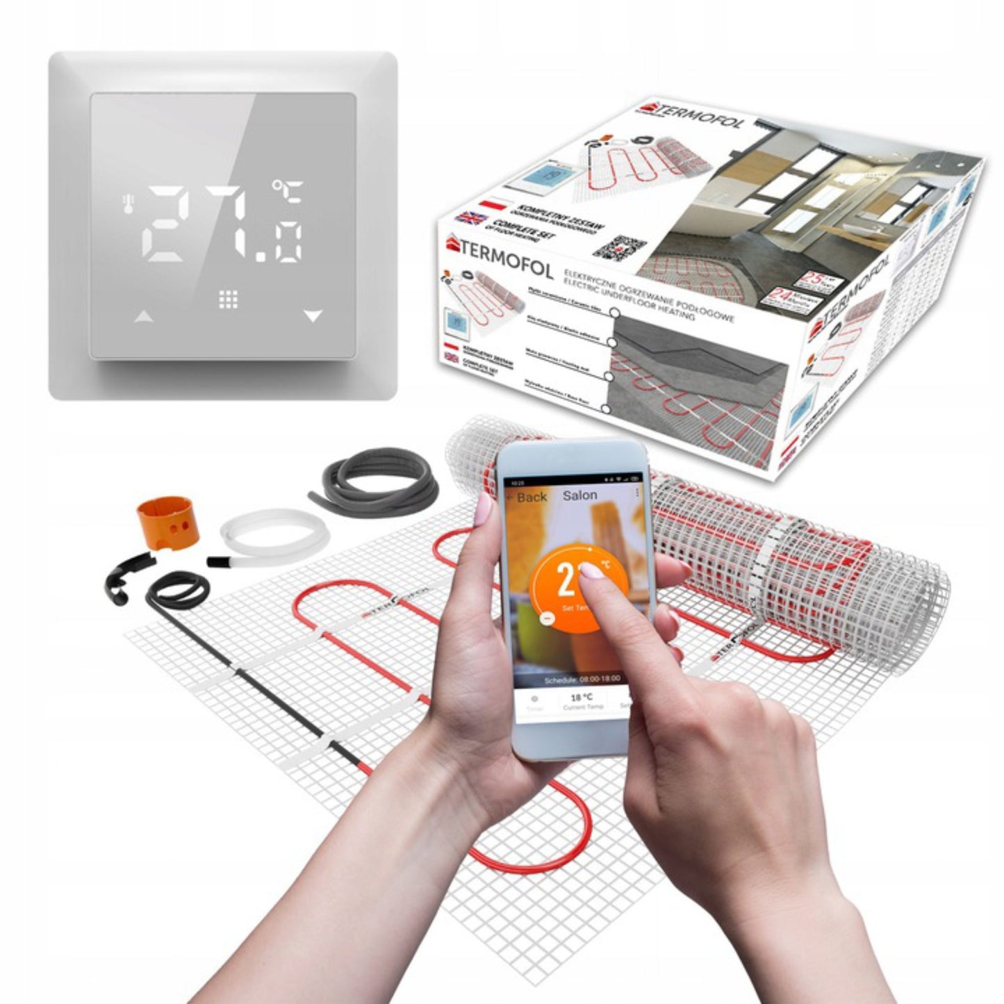Heizmatten-Set mit WiFi-Thermostat