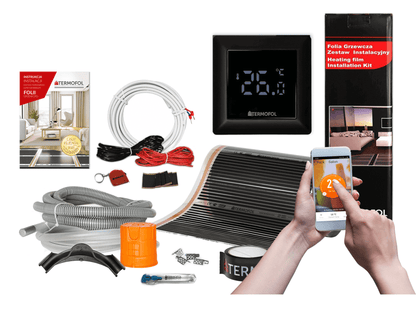 Heizfolienset mit WiFi-Thermostat – Lieferumfang
